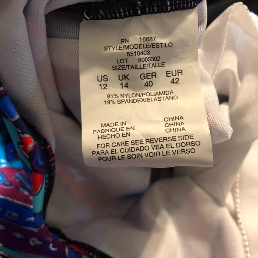 SWIM Solutions V Neck Tummy Control One-Piece - Picture 3 of 7